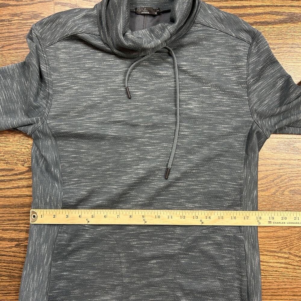 PrAna Sunrise Dress Womens Medium Gray Cowl Neck Long Sleeve Pockets Knit Casual - Picture 6 of 9